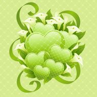 Callas and hearts Floral design