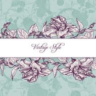 vintage vector floral card N12