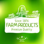 Farm products premium quality product label