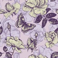 vintage vector seamless floral pattern N20
