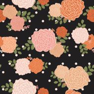 Vintage rose seamless pattern background N4