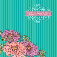 Elegant Invitation with Peonies