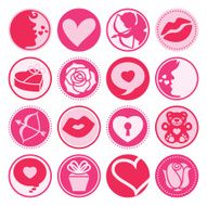 Valentine - Circle Icons Seals
