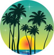 Beautiful tropical sunset
