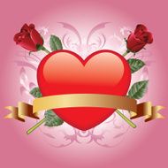 Heart Rose Banner