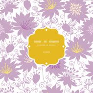Purple shadow florals frame seamless pattern background