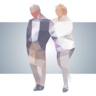 Polygonal street old couple N2