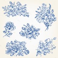 Set of floral design elements N19