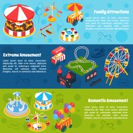 Amusement Isometric Banners N2