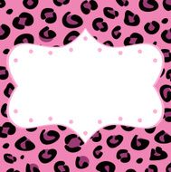 Leopard retro frame for your text