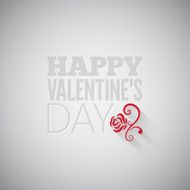 valentines day flower on gray design background