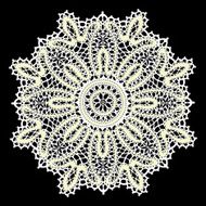 Delicate lace doily pattern