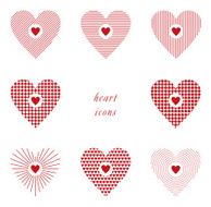 Hearts with different textures - 8