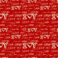 words &quot;i love you&quot; on red background