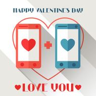 Happy Valentine&#039;s illustration in flat style N22