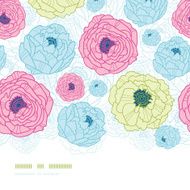 Lovely flowers vertical seamless pattern background
