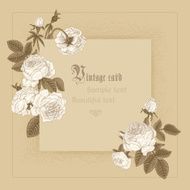 Vintage vector postcard in Victorian style N2