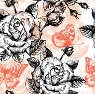 Vintage seamless floral pattern N24
