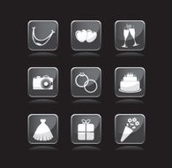 set of wedding icons N3