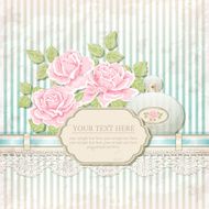 Vintage Background With Roses N9
