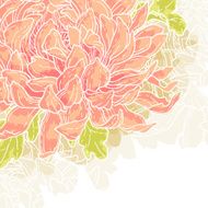 Vector background with chrysanthemum