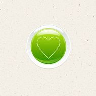 Recycled eco-love green internet button icon