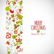 Vertical geometric shape vector with christmass drawing elements