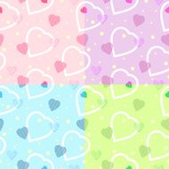 seamless heart pattern for your backgrounds vector N2