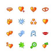 colorful love icons