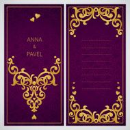 Vintage ornate cards with flowers and curls N4