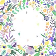 Gentle floral decor in vector N2