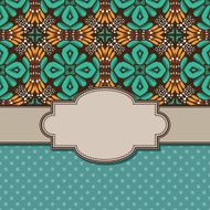 Vintage vector flower frame N162