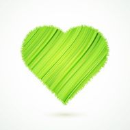 Green heart with abstract herbs texture N2