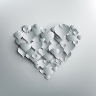 Valentines day Abstract paper hearts Love N16