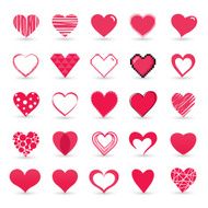 Heart valentine icon set vector illustration N4