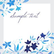 Floral vector greeting card
