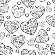 Seamless pattern of hearts N68