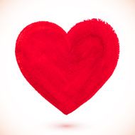 Red acrylic color textured painted heart N3