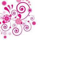 Vector Pink flower Floral background N2