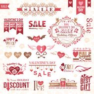 Set of Valentines Day design elements N19