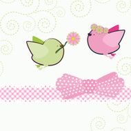 Background with cartoon birds N3