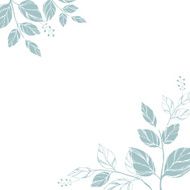 Card with decorative leaves