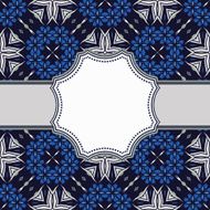 Vintage vector flower frame N166