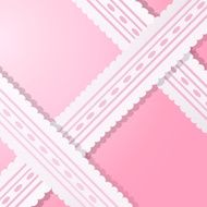 Pink background with vintage white lace N3