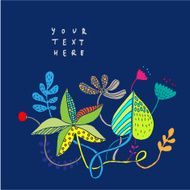Floral card N84