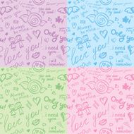 hand drawn patterns vector eps 10
