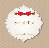 Gift Card with Ribbons Design Elements Vector Illustration N10