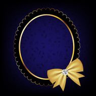 vintage frame with bow vector illustration N27