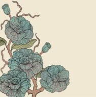 backgroun with blue flowers N2