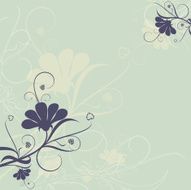 floral pattern with blue background